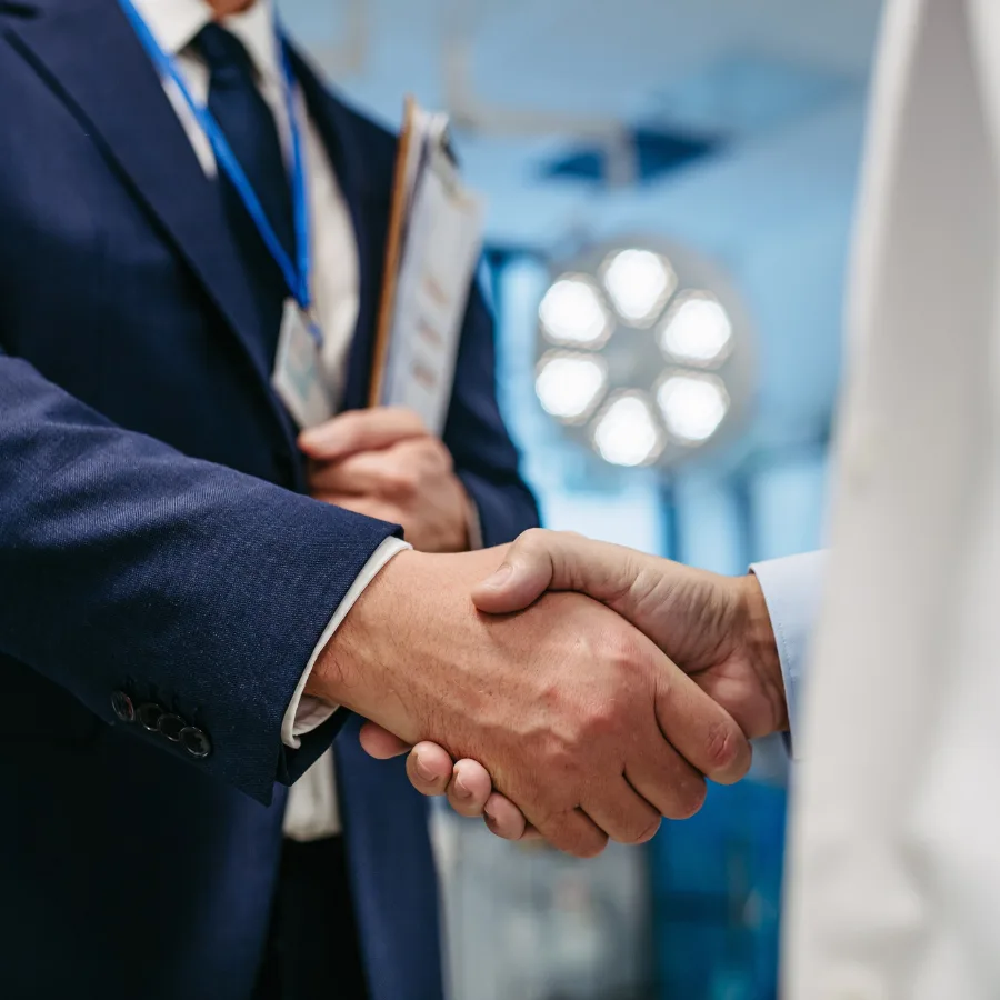 Healthcare business handshake