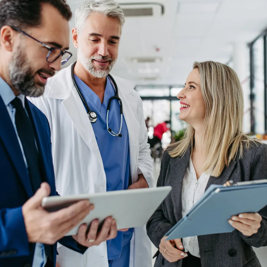 Healthcare workers discuss UI tax rates